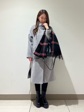 「fredy emue（フレディエミュ）のアイテム（その他アウター）」を使った、noripiyoさん（レディース・163cm）の冬コーディネート