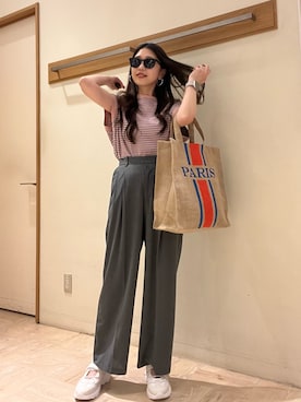 「アイテム（スニーカー）」を使った、noripiyoさん（レディース・163cm）の夏コーディネート