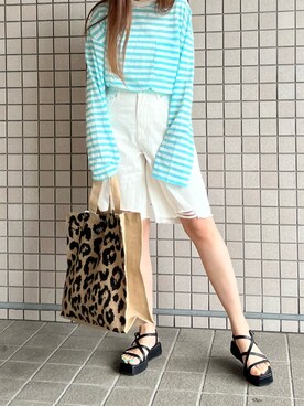 「fredy（フレディ）のアイテム」を使った、noripiyoさん（レディース・163cm）の夏コーディネート