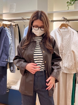 「GEVACO」｜「アイテム（ブルゾン）」を使った、noripiyoさん（レディース・163cm）の冬コーディネート