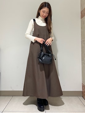「リブタートルネック」｜noripiyoさん（レディース・163cm）の冬コーディネート