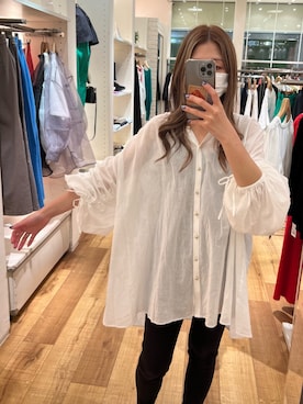 「ドロストシャツ」｜noripiyoさん（レディース・163cm）の春コーディネート