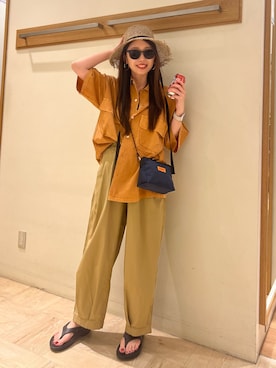 「アイテム（その他パンツ）」を使った、noripiyoさん（レディース・163cm）の夏コーディネート