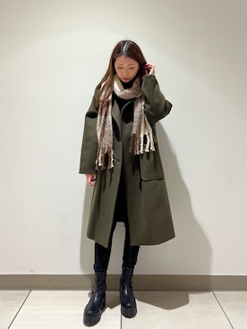 「fredy emue（フレディエミュ）のアイテム（その他アウター）」を使った、noripiyoさん（レディース・163cm）の冬コーディネート