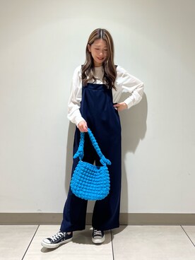 「fredy emue（フレディエミュ）のアイテム（サロペット/オーバーオール）」を使った、noripiyoさん（レディース・163cm）の冬コーディネート
