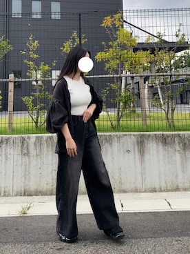 「アイテム（タンクトップ）」を使った、사さん（レディース・151cm）の秋コーディネート