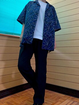 「UNIQLO U」｜K▽nato-カナト-さん（メンズ・159cm）の夏コーディネート