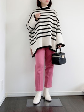 「Avail（アベイル）のアイテム（スラックス）」を使った、risaさん（レディース・155cm）の春コーディネート