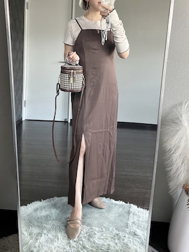 「CLEA（クレア）のアイテム（ワンピース/ドレス）」を使った、risaさん（レディース・155cm）の秋コーディネート