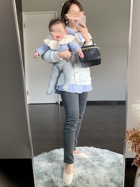 「赤ちゃん」｜「アイテム（その他）」を使った、risaさん（レディース・155cm）の春コーディネート