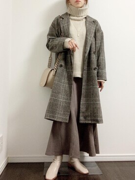 「アベイル」｜「アイテム（ジャケット/アウター）」を使った、risaさん（レディース・155cm）の冬コーディネート