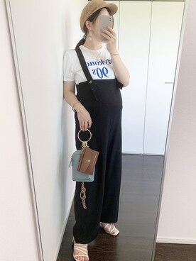 「feepur（フェピュール）のアイテム（オールインワン・サロペット）」を使った、risaさん（レディース・155cm）の夏コーディネート