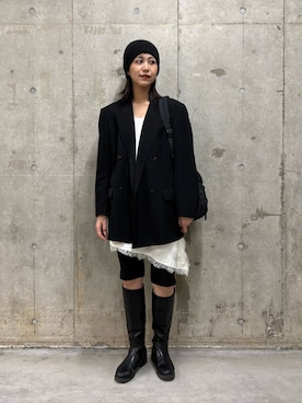 「SENSE OF PLACE by URBAN RESEARCH（センスオブプレイスバイアーバンリサーチ）の『撥水』SKINProof 2WAYリュック（バックパック/リュック、ブラック系）」を使った、yuiさん（レディース・168cm）の春コーディネート