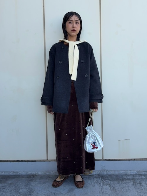 ドットシシュウベロアワンピース（ワンピース）｜SENSE OF PLACE by