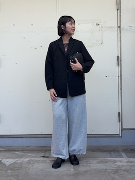 「アイテム（スリッポン）」を使った、yuiさん（レディース・168cm）の秋コーディネート