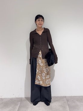「SENSE OF PLACE by URBAN RESEARCH（センスオブプレイスバイアーバンリサーチ）のアイテム（スラックス）」を使った、yuiさん（レディース・168cm）の夏コーディネート