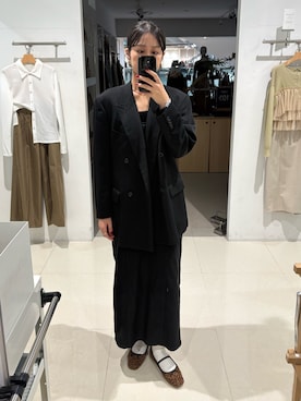 「SENSE OF PLACE by URBAN RESEARCH（センスオブプレイスバイアーバンリサーチ）の『一部WEB限定サイズ』ストレッチタイトスカート（スカート、ブラック系）」を使った、yuiさん（レディース・168cm）の冬コーディネート