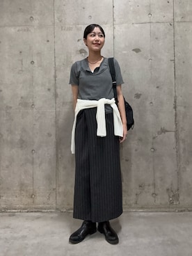 「KBF（ケイビーエフ）のアイテム（トップス）」を使った、yuiさん（レディース・168cm）の春コーディネート