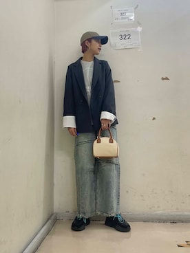 「アーバンリサーチ」｜「アイテム（スウェット）」を使った、yuiさん（レディース・168cm）の冬コーディネート