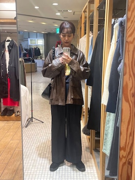 「アイテム（カバーオール）」を使った、yuiさん（レディース・168cm）の冬コーディネート