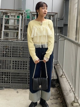 「アイテム（カバーオール）」を使った、yuiさん（レディース・168cm）の秋コーディネート