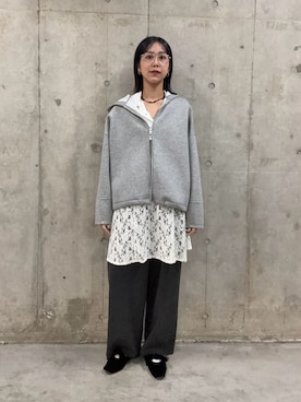 「アイテム（キャミソール）」を使った、yuiさん（レディース・168cm）の冬コーディネート