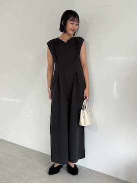 「アイテム（サロペット/オーバーオール）」を使った、yuiさん（レディース・168cm）の秋コーディネート