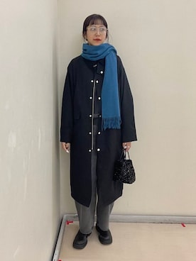 「アイテム（ステンカラーコート）」を使った、yuiさん（レディース・168cm）の秋コーディネート