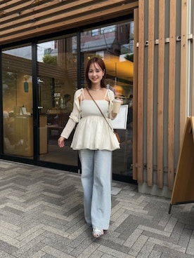 「アイテム（カーディガン/ボレロ）」を使った、nanamiさん（レディース・153cm）の夏コーディネート