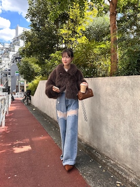 「アイテム（パンプス、イエロー系）」を使った、nanamiさん（レディース・153cm）の秋コーディネート