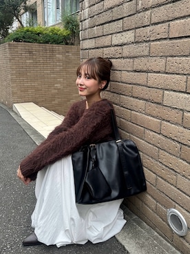 「mystic（ミスティック）のアイテム（ニット/セーター）」を使った、nanamiさん（レディース・153cm）の秋コーディネート