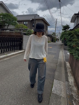 「ハット、帽子」｜阿部悠花さん（レディース・166cm）の夏コーディネート
