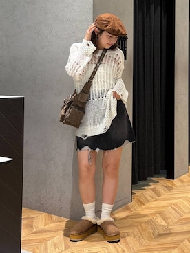 「JEANASIS（ジーナシス）のマルチポケットワンショルダーBAＧ/327984（ショルダーバッグ）」を使った、yumeha0127さん（レディース・159cm・10代）の秋コーディネート