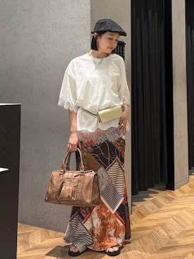 「アイテム（ポーチ）」を使った、yumeha0127さん（レディース・159cm）の春コーディネート