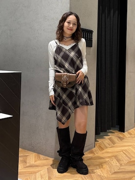 「アイテム（チュニック）」を使った、yumeha0127さん（レディース・159cm）の秋コーディネート