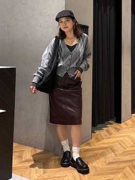 「アイテム（ハンチング/ベレー帽）」を使った、yumeha0127さん（レディース・159cm・10代）の秋コーディネート