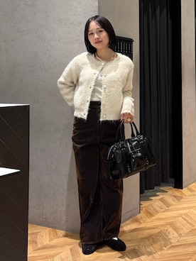 「アイテム（ボストンバッグ）」を使った、yumeha0127さん（レディース・159cm・10代）の冬コーディネート