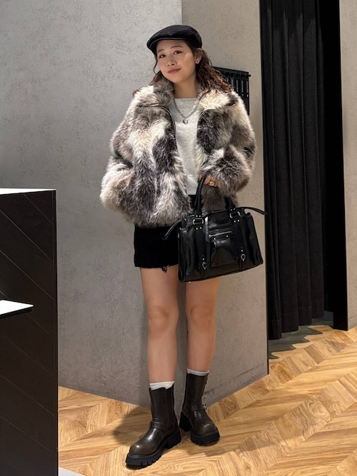 この冬スタイリングの主役にピッタリ！】MIXカラーファーブルゾン