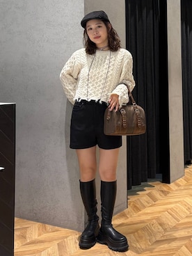 「アイテム（トップス）」を使った、yumeha0127さん（レディース・159cm・10代）の秋コーディネート