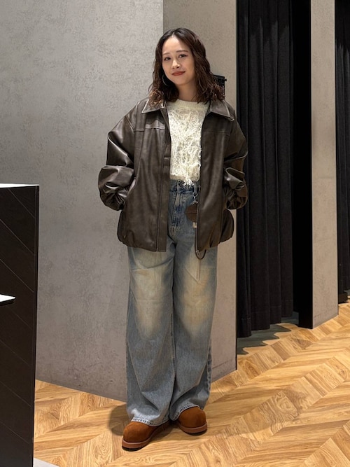 JEANASIS ヴィンテージレザーブルゾン　ブラック JEANASIS ブルゾン アウター ヴィンテージレザーブルゾン/282684