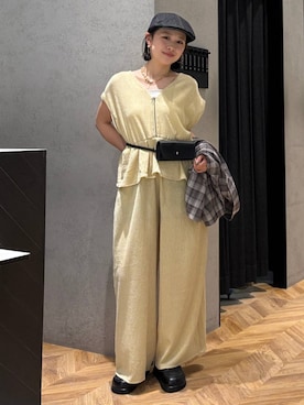 「アイテム（ポーチ）」を使った、yumeha0127さん（レディース・159cm）の春コーディネート