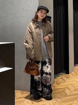 「アイテム（ハンチング/ベレー帽）」を使った、yumeha0127さん（レディース・159cm・10代）の秋コーディネート