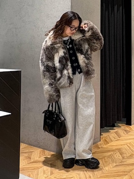 「アイテム（スウェットパンツ）」を使った、yumeha0127さん（レディース・159cm・10代）の秋コーディネート