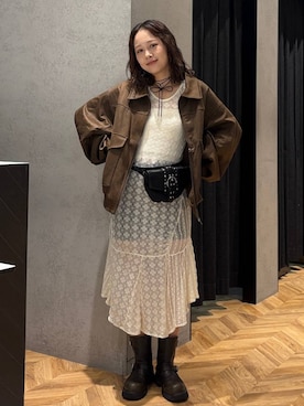 「アイテム（チョーカー）」を使った、yumeha0127さん（レディース・159cm・10代）の秋コーディネート