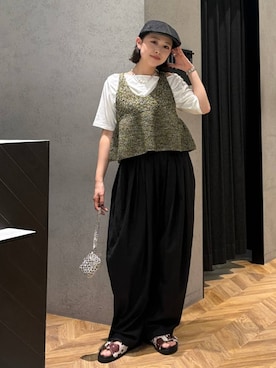 「JEANASIS（ジーナシス）のクラックスレイヤードネックレス/660070（ネックレス、シルバー系）」を使った、yumeha0127さん（レディース）の春コーディネート