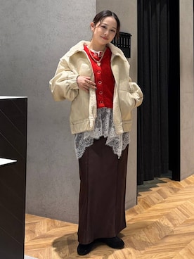 「アイテム（ブルゾン）」を使った、yumeha0127さん（レディース・159cm・10代）の冬コーディネート