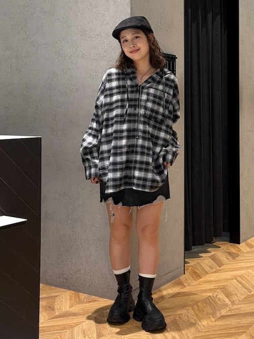 チェックBIGフーディ/599185（パーカー）｜JEANASIS（ジーナシス）の