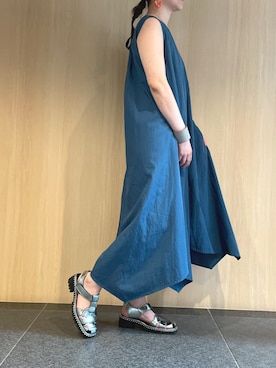 「シルバーサンダル」｜natsukiさん（レディース・156cm）の夏コーディネート