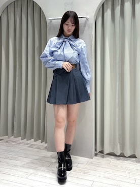 「U.S. POLO ASSN.（ユーエスポロアッスン）のアイテム（シャツ/ブラウス）」を使った、髙橋友美さん（レディース・165cm）の秋コーディネート