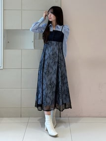アシメビスチェドッキングパワショルシャツワンピース｜マーキュリー 22000円値下げアシメビスチェドッキングパワショルシャツワンピース2着